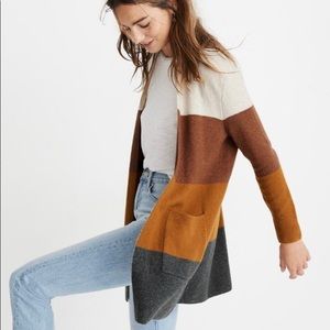 Madewell NWT Kent MultiColor Long Sleeve Knit Sweater